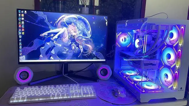 Alt view image 2 of 7 - WJCOOLMAN Dreamer Plus White Panoramic Version 2Side Transparent Glass Gaming Computer Case Support 10 Fan Positions 360 AIO Support ATX / M-ATX/MINI-ITX Gming Case High-Airflow Design