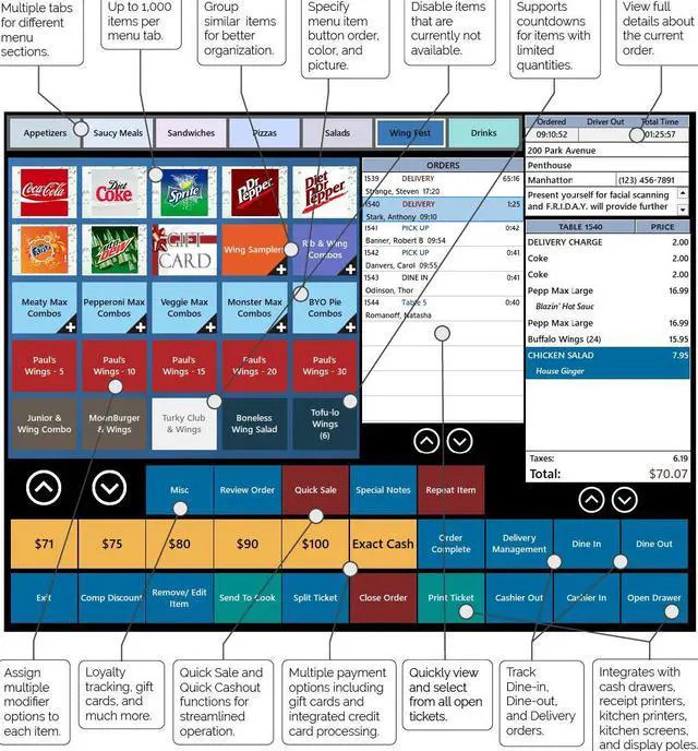 Alt view image 2 of 7 - Business Software Solutions Inc. BPA POS Restaurant Delivery Software - Single/First Station