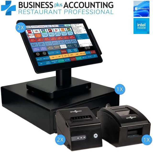 Main image of Business Software Solutions Inc. Elite III Restaurant Point of Sale System - 2 Stations