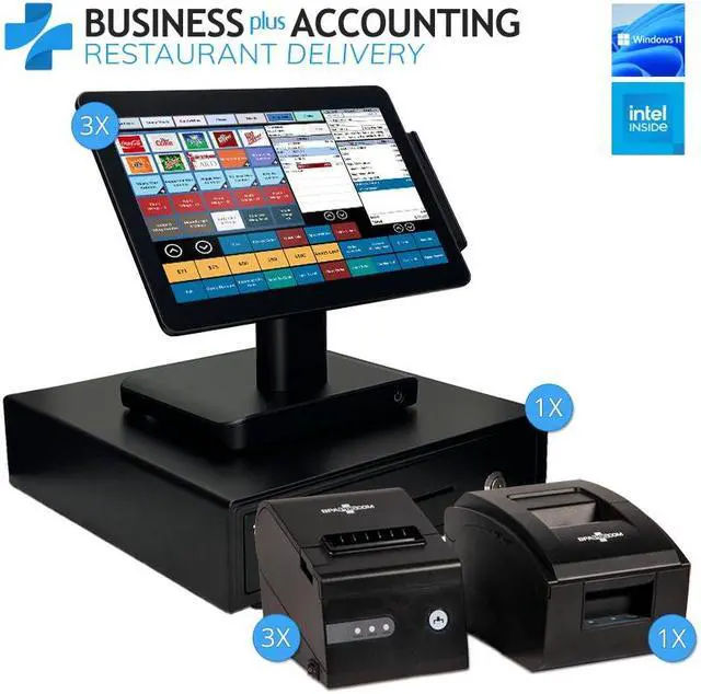 Main image of Business Software Solutions Inc. Elite III Restaurant Delivery Point of Sale System - 3 Stations