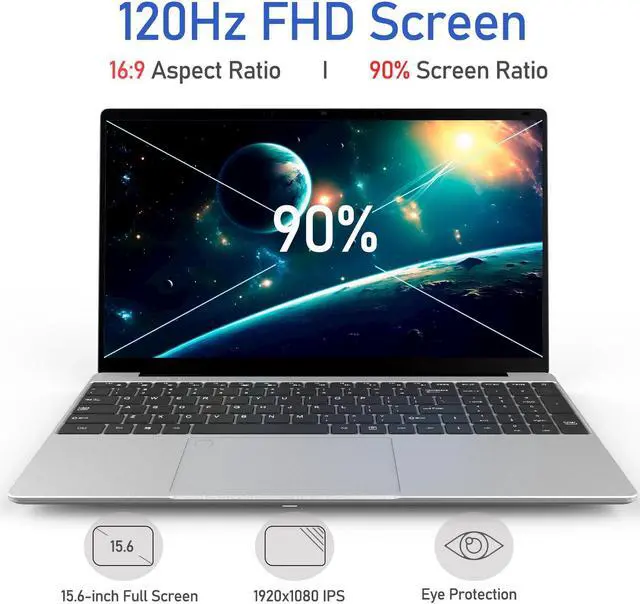 Alt view image 3 of 6 - MTWZMM Laptop Computer, 15.6 Inch Laptop, DDR4 8GB SSD 256GB, Celeron N5095(Up to 2.9GHz), WiFi, USB 3.0, Webcam, Card Reader, Ultral Light Laptop for Students and Business