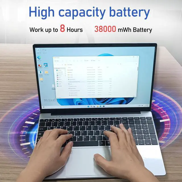 Alt view image 6 of 6 - MTWZMM Laptop Computer, 15.6 Inch Laptop, DDR4 8GB SSD 256GB, Celeron N5095(Up to 2.9GHz), WiFi, USB 3.0, Webcam, Card Reader, Ultral Light Laptop for Students and Business