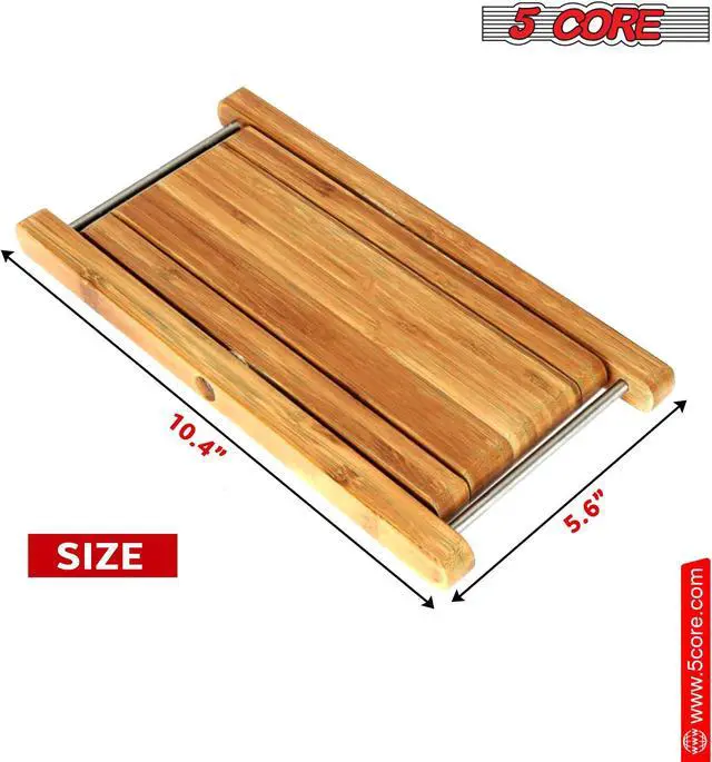 Alt view image 12 of 14 - 5 Core Wood Guitar Foot Stool 3 Position Height Adjustable Guitar Foot Stand Solid Wood Foot Stool GFS WD