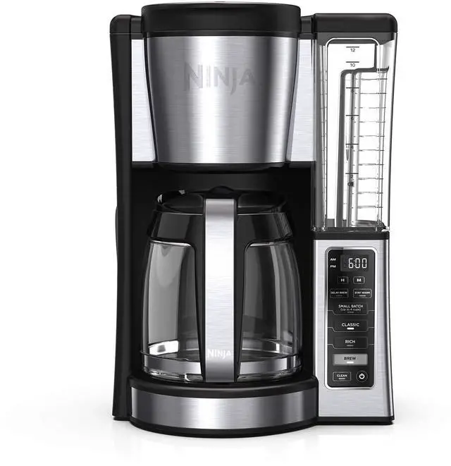 Main image of 12-Cup Programmable Coffee Brewer, 2 Brew Styles, Adjustable Warm Plate, 60oz Water Reservoir, Delay Brew - Black/Stainless Steel