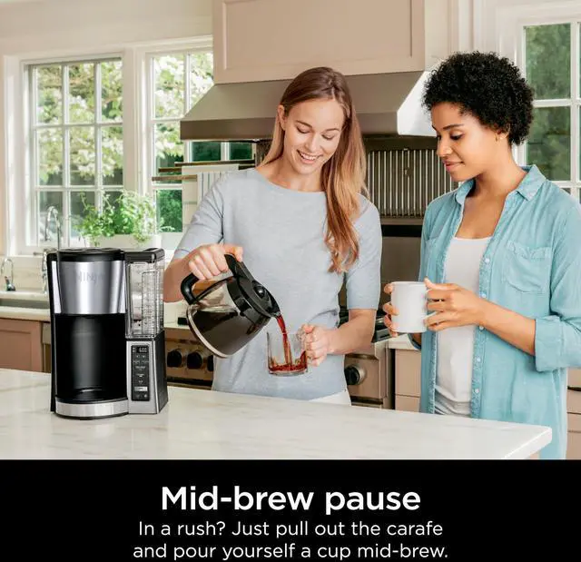 Alt view image 6 of 6 - 12-Cup Programmable Coffee Brewer, 2 Brew Styles, Adjustable Warm Plate, 60oz Water Reservoir, Delay Brew - Black/Stainless Steel