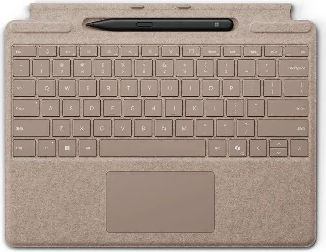 Main image of Microsoft Surface Pro Keyboard with Slim Pen 2 Bundle for Pro Copilot+ (11th Edition), Pro 9 and Pro 8, Alcantara Material, Dune