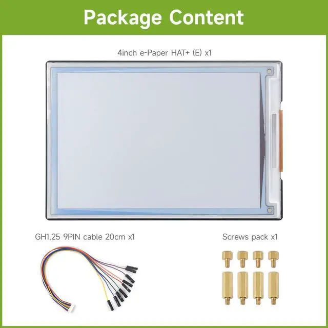 Alt view image 2 of 5 - Waveshare 4inch E Ink Spectra 6 (E6) Full Color E-Paper Display, Compatible with Raspberry Pi 5/4B/3B/Zero/Zero W/Zero 2W/Pico/Pico W/Pico WH, Jetson Nano and RDK X3, with HAT+ Standard Driver Board