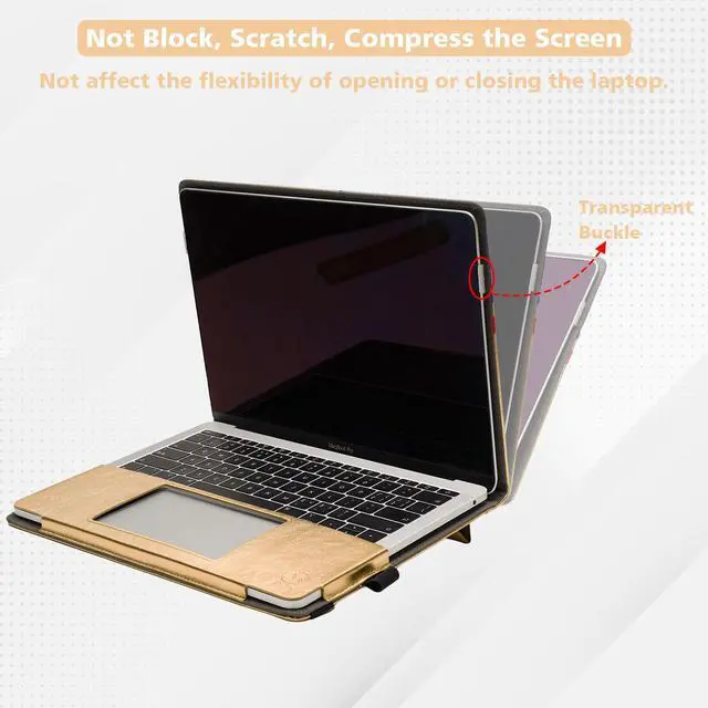 TYTX MacBook Pro 13 Inch Case With Stand - PU Leather Cover For 2016-2024 Models