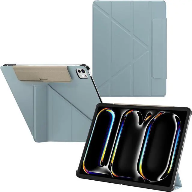 Main image of SwitchEasy Origami 2024 Case for iPad Pro 13" with Pencil Holder- Protective Case for iPad Pro 13 Inch M4 (2024) with Multi-Angle Stand, Morandi Cover Case, Apple Pencil Pro Charging, Exquisite Blue
