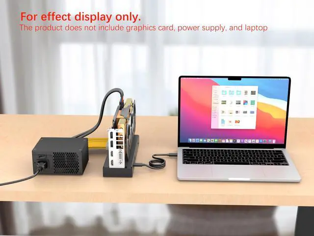 Alt view image 5 of 5 - Mini eGPU Enclosure Compatible with Thunderbolt 3/4, USB4 40Gbps External GPU Dock Station, Compatible with NVIDIA/AMD PCIe, PD 85W Charging Support, Daisy Chain, DC/ATX/SFX Support