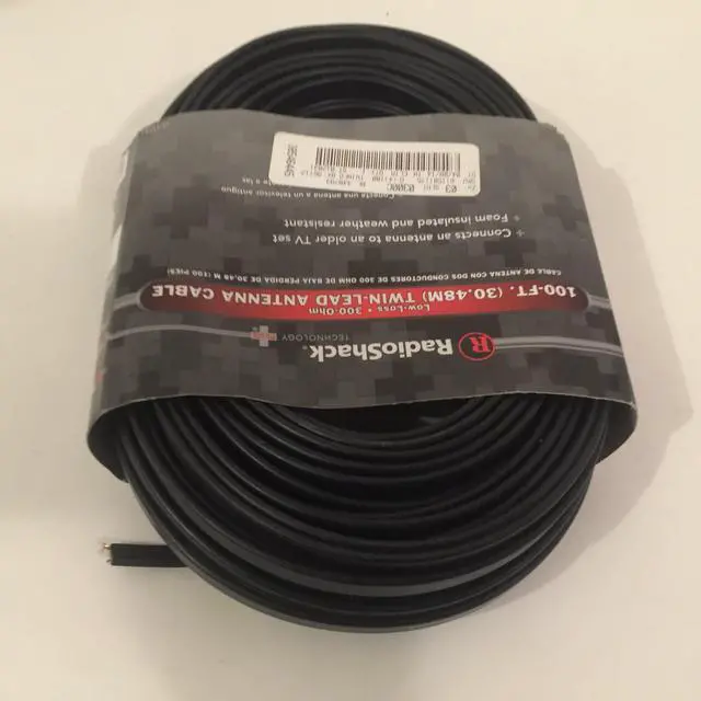 Alt view image 3 of 5 - Radio Shack 100-Ft. 300-Ohm Flat Twin-Lead Cable