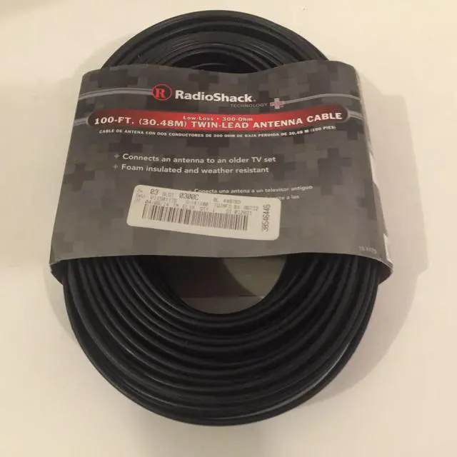 Main image of Radio Shack 100-Ft. 300-Ohm Flat Twin-Lead Cable