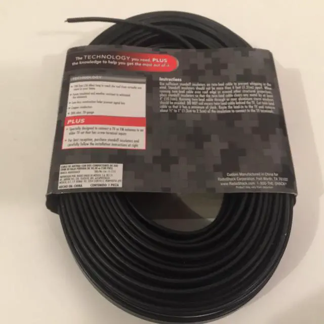 Alt view image 5 of 5 - Radio Shack 100-Ft. 300-Ohm Flat Twin-Lead Cable