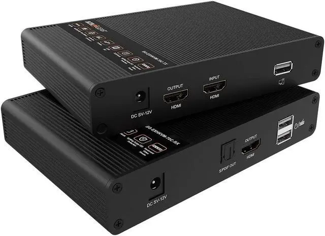 Main image of BZBGEAR 4K UHD HDMI and KVM Extender with Zero Latency up to 230ft Support HDR and ARC - BG-EXHKVM-70C