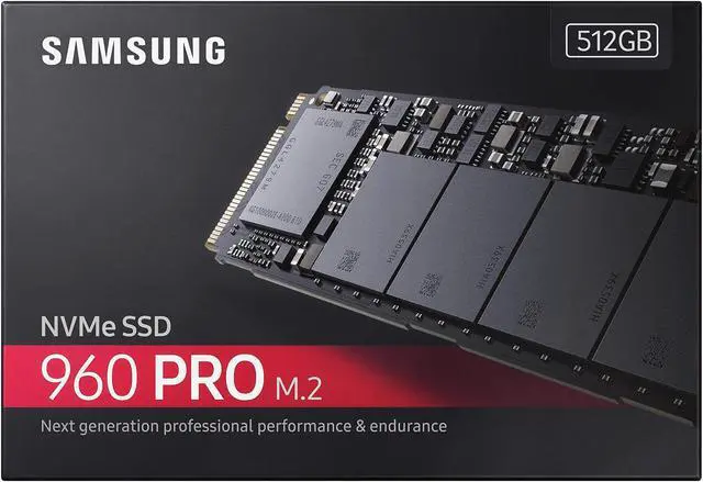 Alt view image 5 of 5 - Samsung 960 PRO NVMe M.2 512GB SSD (MZ-V6P512BW)