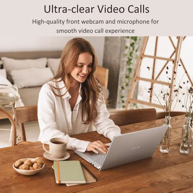 Alt view image 4 of 5 - ASUS Vivobook 15.6" FHD Laptop, AMD Ryzen 3 3250U, 8GB RAM, 128GB SSD, Windows 11 Home, Transparent Silver, M515DA-WS33