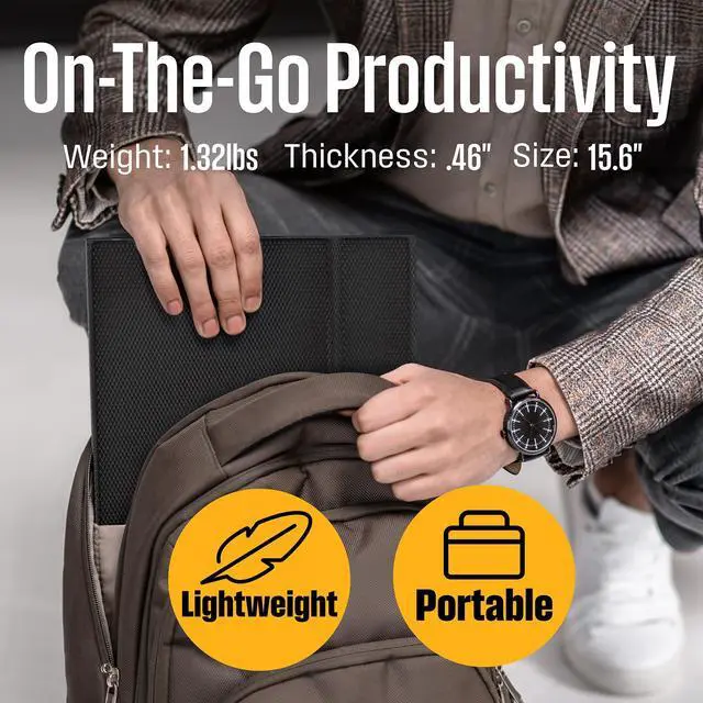 Alt view image 3 of 5 - Westinghouse 15.6 Inch Portable Monitor for Laptop & Travel, 1080p, 60Hz, IPS Display, Full HD Screen with Magnetic Protective Cover, Built in Speakers, 1x Mini HDMI, 1x USB Type-C