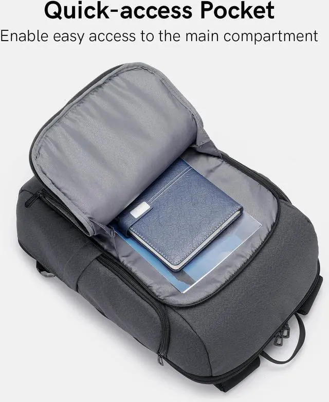 Alt view image 3 of 5 - Kingsons Travel Laptop Backpack, Large Capacity Carry On Backpack for Men and Women
