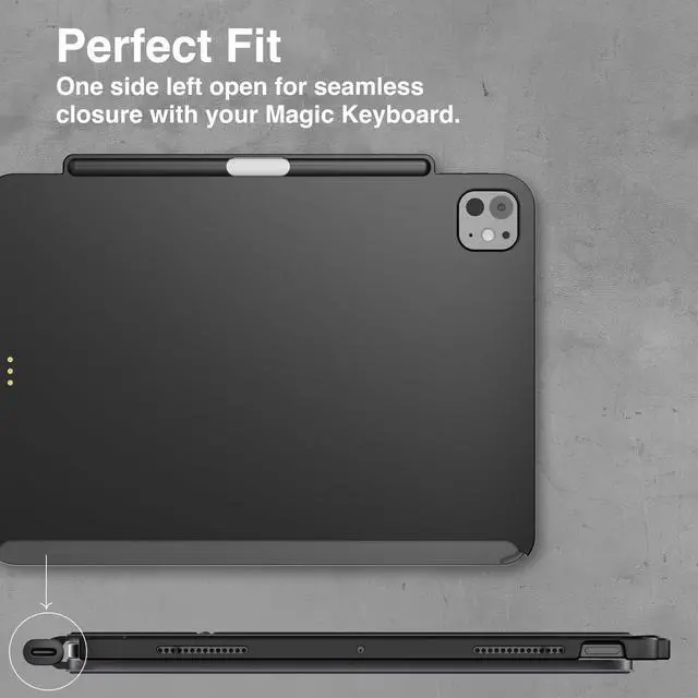 Alt view image 5 of 5 - SWITCHEASY CoverBuddy Lite for 2024 iPad Pro 13" - iPad Pro Case Compatible with Magic Keyboard for iPad Pro (M4), with Apple Pencil Pro Pencil Holder - Black