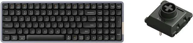 Main image of LOFREE Flow100 Low Low Profile Mechanical Keyboard, 75 Percent Rechargeable Wireless Keyboards with Bluetooth and Wired Connection, Black Phantom Tactile Switches and Ghost liear Switches