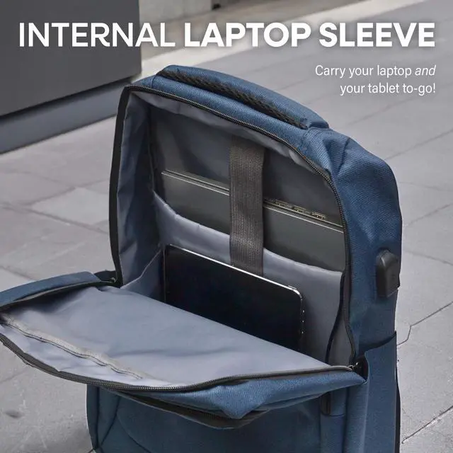 Alt view image 4 of 5 - Nupouch Black Backpack for Travel - 17" x 12" Carry On Backpack for Women and Men, Water Repellent Airplane Backpack