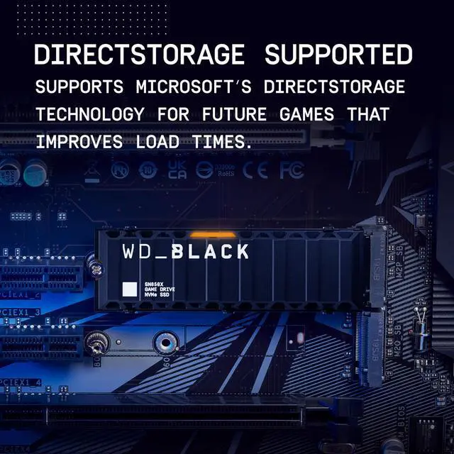 Alt view image 5 of 5 - WD_BLACK 8TB SN850X NVMe Internal Gaming Solid State Drive with Heatsink - Works with PlayStation 5, Gen4 PCIe, M.2 2280, Up to 7,200 MB/s - WDS800T2XHE