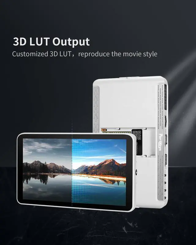 Alt view image 5 of 5 - Portkeys LH7H Camera Field Monitor 7" 1000nit Touch Screen Freeze Frame FHD 1080P60 3D LUT ARRI False Color for DSLR (White)