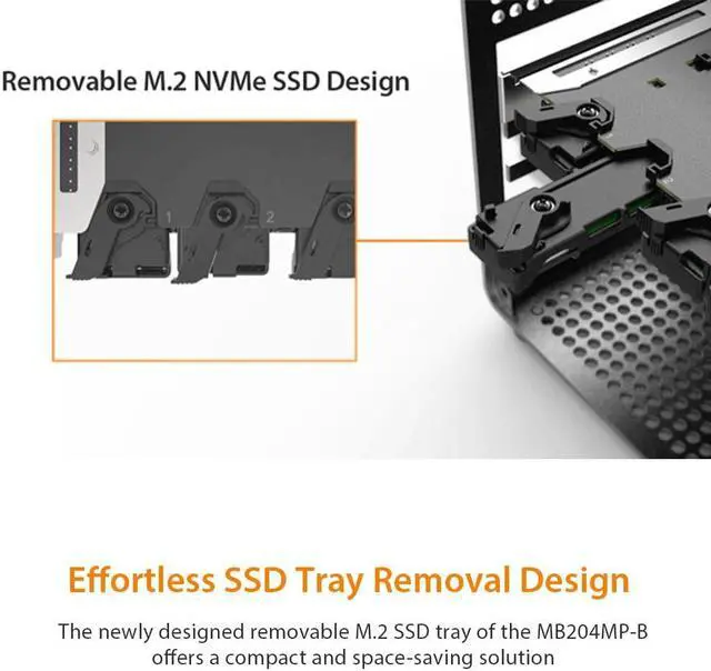 Alt view image 3 of 5 - 4 Bay Removable M.2 NVMe PCIe 5.0 SSD to PCIe x16 Mobile Rack Enclosure/Adapter Card for PCIe Expansion Slot (PCIe Bifurcation Required) | ICY DOCK ExpressSlot MB204MP-B