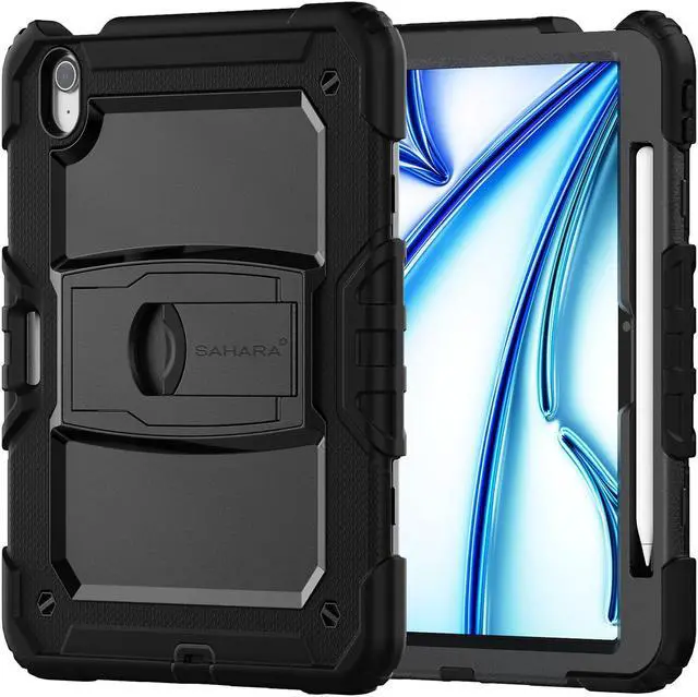 Alt view image 2 of 5 - Sahara - Raider Series Heavy-Duty Case for iPad Air 13" (M2 2024/M3 2025), Scorpion Black, (TB00415)