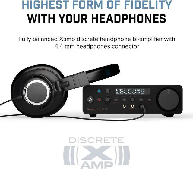Alt view image 3 of 5 - Creative Sound Blaster X5 Hi-res 32bit/384kHz External USB DAC with Fully Balanced Xamp Headphone Bi-amp, Bluetooth Receiver, RCA in/-Out, TOSLINK Optical in/-Out, Mic-in, Headset-in for Audiophiles