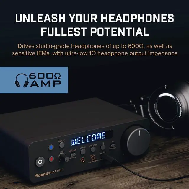 Alt view image 4 of 5 - Creative Sound Blaster X5 Hi-res 32bit/384kHz External USB DAC with Fully Balanced Xamp Headphone Bi-amp, Bluetooth Receiver, RCA in/-Out, TOSLINK Optical in/-Out, Mic-in, Headset-in for Audiophiles