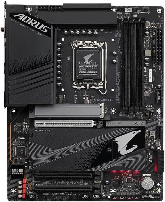 Alt view image 2 of 5 - GIGABYTE Z790 AORUS ELITE AX DDR4 Intel LGA 1700 ATX Motherboard, 4x DDR4 ~128GB, 3x PCI-E x16, 4x M.2, 4x SATA, 5x USB 3.2, 1x USB-C, 4x USB 2.0