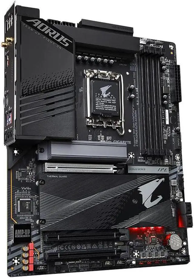 Alt view image 3 of 5 - GIGABYTE Z790 AORUS ELITE AX DDR4 Intel LGA 1700 ATX Motherboard, 4x DDR4 ~128GB, 3x PCI-E x16, 4x M.2, 4x SATA, 5x USB 3.2, 1x USB-C, 4x USB 2.0