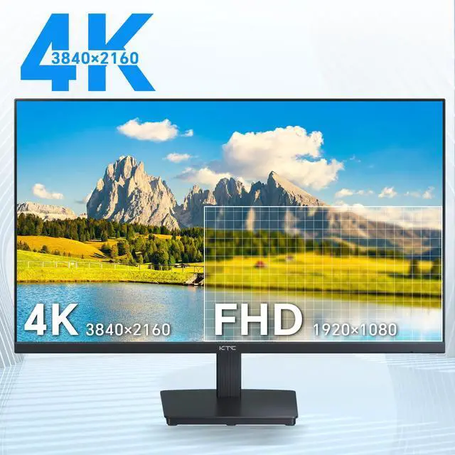 Alt view image 2 of 5 - KTC 27 Inch 4K UHD Computer Monitor, IPS 3840×2160 Monitor with HDR400, DCI-P3 95%, 1.07 Billion Colors, HDMI DisplayPort, 60Hz PC Monitor, H27P27