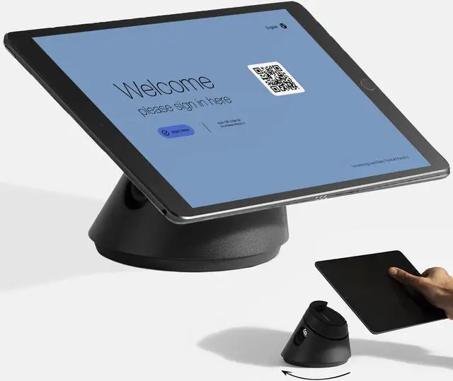 Main image of Bouncepad Click iPad POS Stand & Docking Station | iPad Stand for Business | iPad Kiosk Stand Compatible with All Tablet & iPad Models | iPad Table Mount Tablet Kiosk | iPad Register Stand | Black