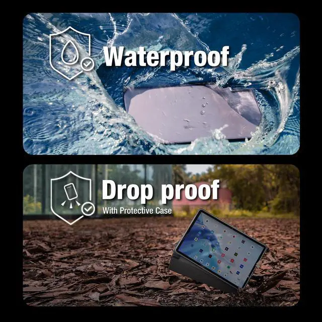 Alt view image 3 of 5 - AGM PAD P1 Rugged & Waterproof Android 13 Tablet with Keyboard & Stylus, Drop-Proof/Dustproof, MTK G99 Chipset, 2K Display FHD+ IPS, Dual Box Stereo Speakers, 7000mAh, 4+128GB[TF 2TB], GPS, WiFi