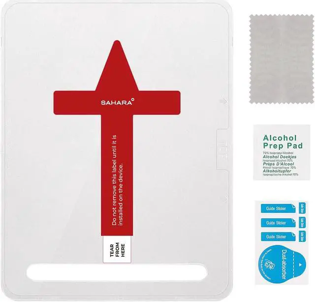 Alt view image 3 of 5 - SAHARA - Easy Apply Tempered Glass Screen Protector for iPad Air (M2) 11" 2024, Clear, (ZD-T00067)