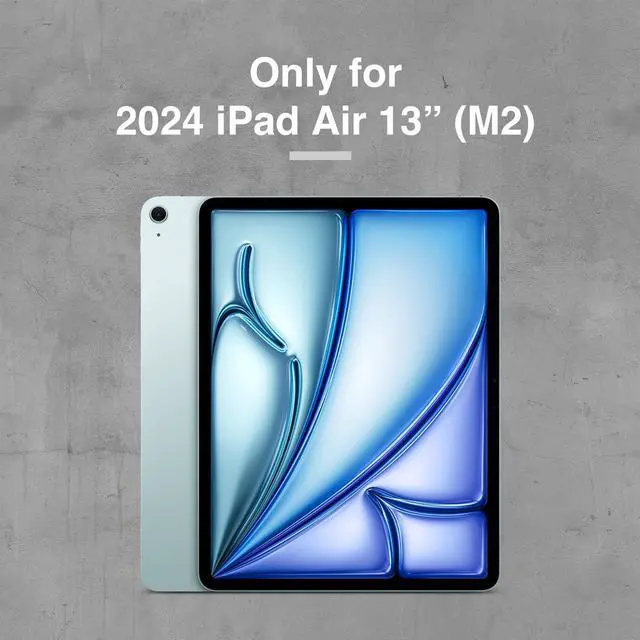 Alt view image 2 of 5 - SwitchEasy CoverBuddy Lite for M2 iPad Air 13" (2024) - Case Compatible with Magic Keyboard & Smart Keyboard Folio, with Pencil Holder - White