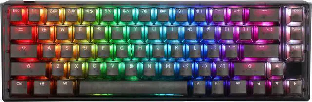 Main image of Ducky One 3 SF Aura 65% Mechanical Keyboard: Quack Mechanics Dampening, Hot-Swappable Cherry MX Red Switches, High-Density PBT Tripleshot Keycaps, RGB, US, Black