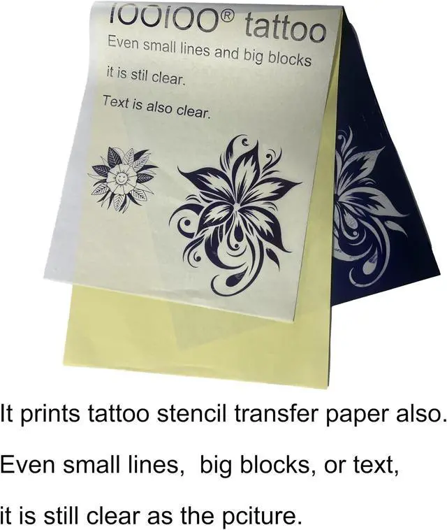 Alt view image 2 of 5 - IOOIOO Portable Printer, Wireless Inkless Bluetooth Thermal Printer for Tattoo Stencil Transfer Paper, for 8.5 x 11 Letter, A4 Rolled & Folded Thermal Paper (Black, Without Carrying Case)