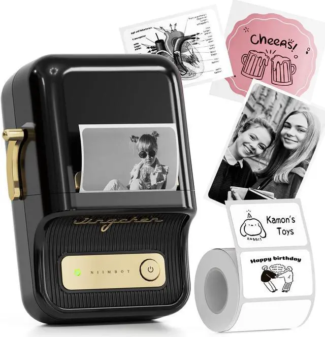 Main image of NIIMBOT B21 Label Maker, 2 Inch Portable Thermal Label Printer, Label Maker Machine with Tape, Compatible with Android, iOS & PC,Labeling for Home Storage Office and Small Business,Black