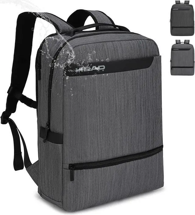 Main image of HEAD Waterproof Laptop Backpack for Men with Trolley Sleeve, Business Laptop Backpacks fits 17.3 inch Notebook, Large Travel Backpack for Work/Outdoor/Daily