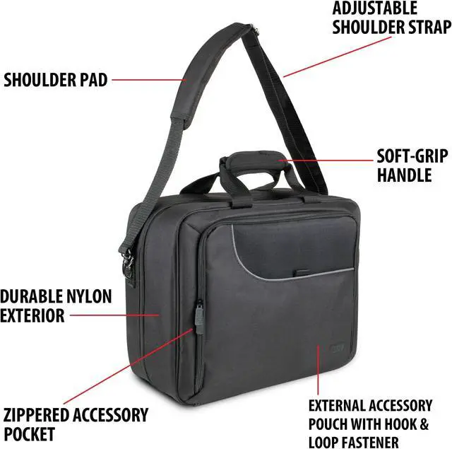 Alt view image 4 of 5 - USA Gear Portable Printer Bag Compatible with Hp Officejet 250 Mobile All-in-One Printer, Canon Pixma TR150 & More - Customizable Protective Interior, Shoulder Strap