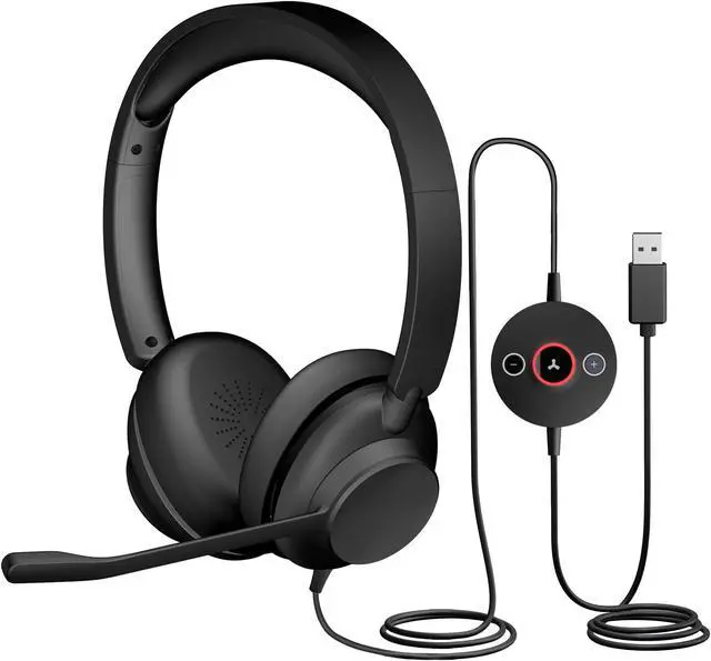 Main image of Cyber Acoustics CA Essential ANC & ENC USB Headset (HS-1500USB) - Professional USB Headset with Advanced Noise-Cancelation Technology, in-line Controls, Comfortable