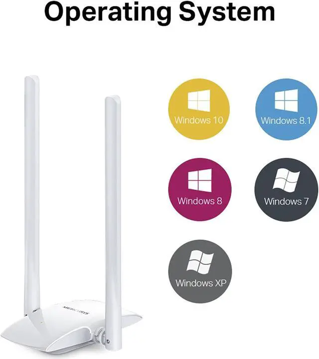 Alt view image 3 of 5 - Mercusys MW300UH, N300Mbps, High Shoot Powerful Wireless USB Adapter