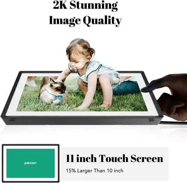 Alt view image 2 of 5 - pexar 2K Digital Picture Frame and Lexar E-Series 512GB Micro SD Card