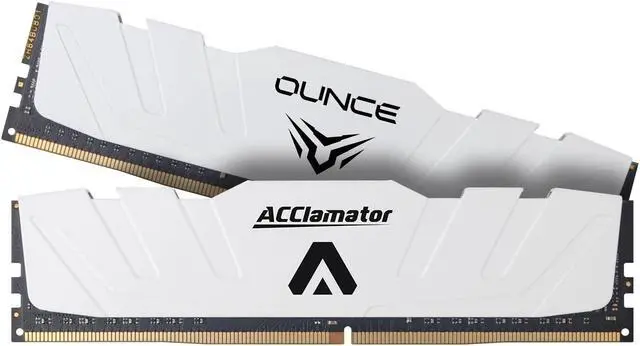 Main image of DDR5 32GB 6000MHz Ram (16GBx2 PC5-48000) Desktop (DIMM) Computer Memory CL46(6000MT/s XMP3.0/Expo) with Heatsink White Acclamator