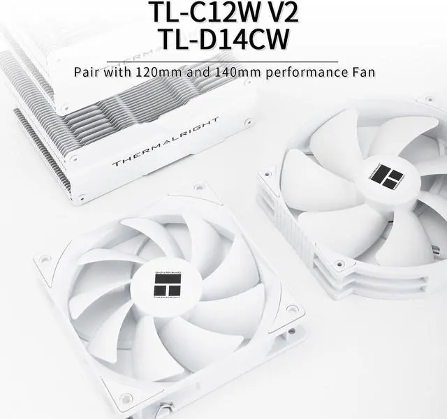 Alt view image 5 of 5 - Thermalright Peerless Assassin 140 White CPU Cooler, 6 Heat Pipes AGHP Technology,Dual PWM Fans with 1500RPM Speed, Double Towers Cooler,for AM5/AM4&Intel LGA 1700/1851/1150/1151/1200,PC CPU Cooling