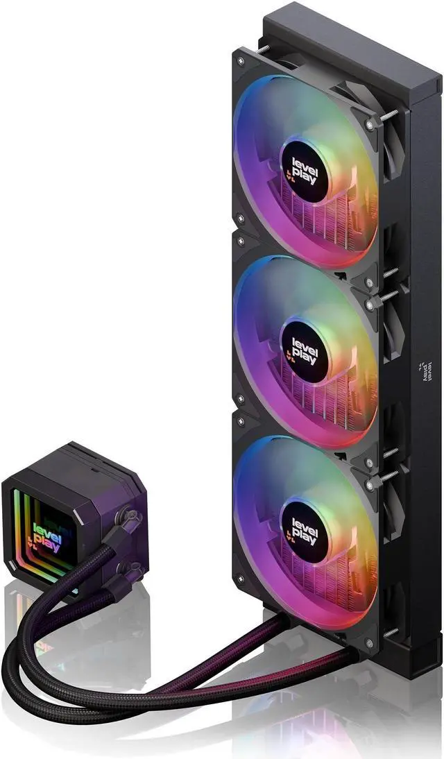 Main image of Levelplay CL360 ARGB 240mm AIO PC CPU Liquid Water Cooler Intel LGA1851, LGA1700, AMD AM5, AMD AM4