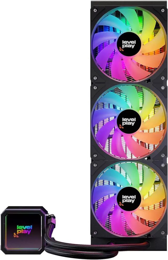 Alt view image 4 of 5 - Levelplay CL360 ARGB 240mm AIO PC CPU Liquid Water Cooler Intel LGA1851, LGA1700, AMD AM5, AMD AM4